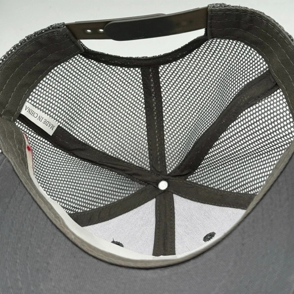JIM BEAM Gray Trucker Hat Cap with Mesh Back and Adjustable Snap Back Closure - Picture 5 of 6